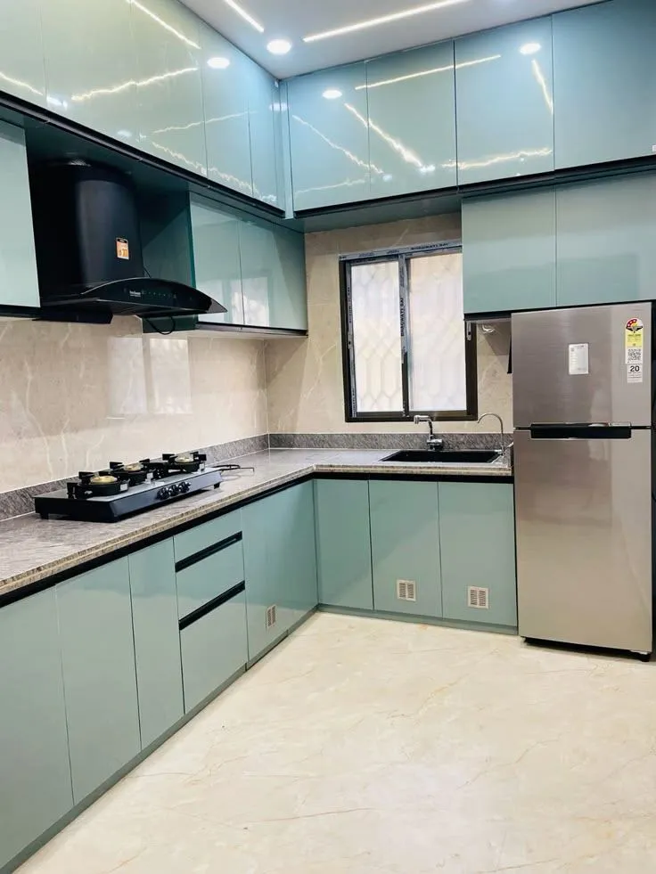 Modular Kitchen Corner with Godrej Crockery Cabinet - RR Design World Bhubaneswar