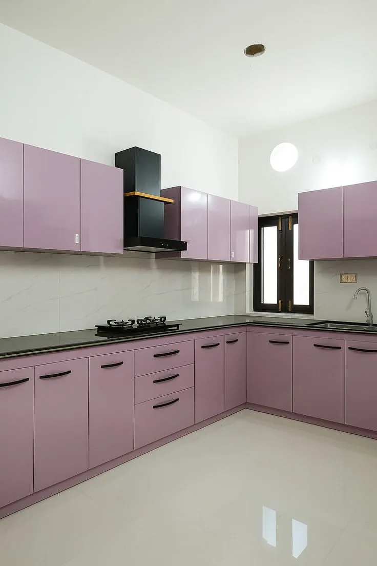 MDF HDF Wood Grain Panel Close-up Modular Kitchen - RR Design World