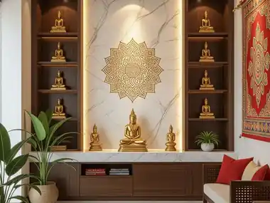 Mandala Shelf Unit interior design Bhubaneswar