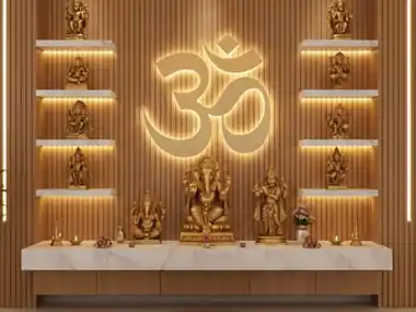 Backlit OM Slat Wall interior design Bhubaneswar